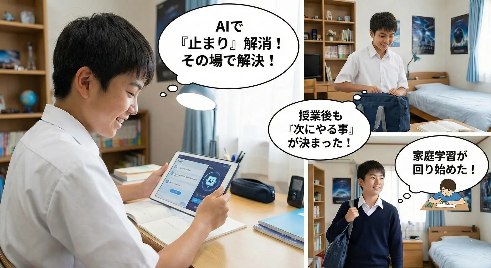 授業中のつまずきを解消し、授業後に迷わない状態へ整えるイメージ